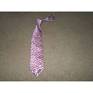 Georges Dubceuf mens tie silk Beaujolais Nouveau white pink